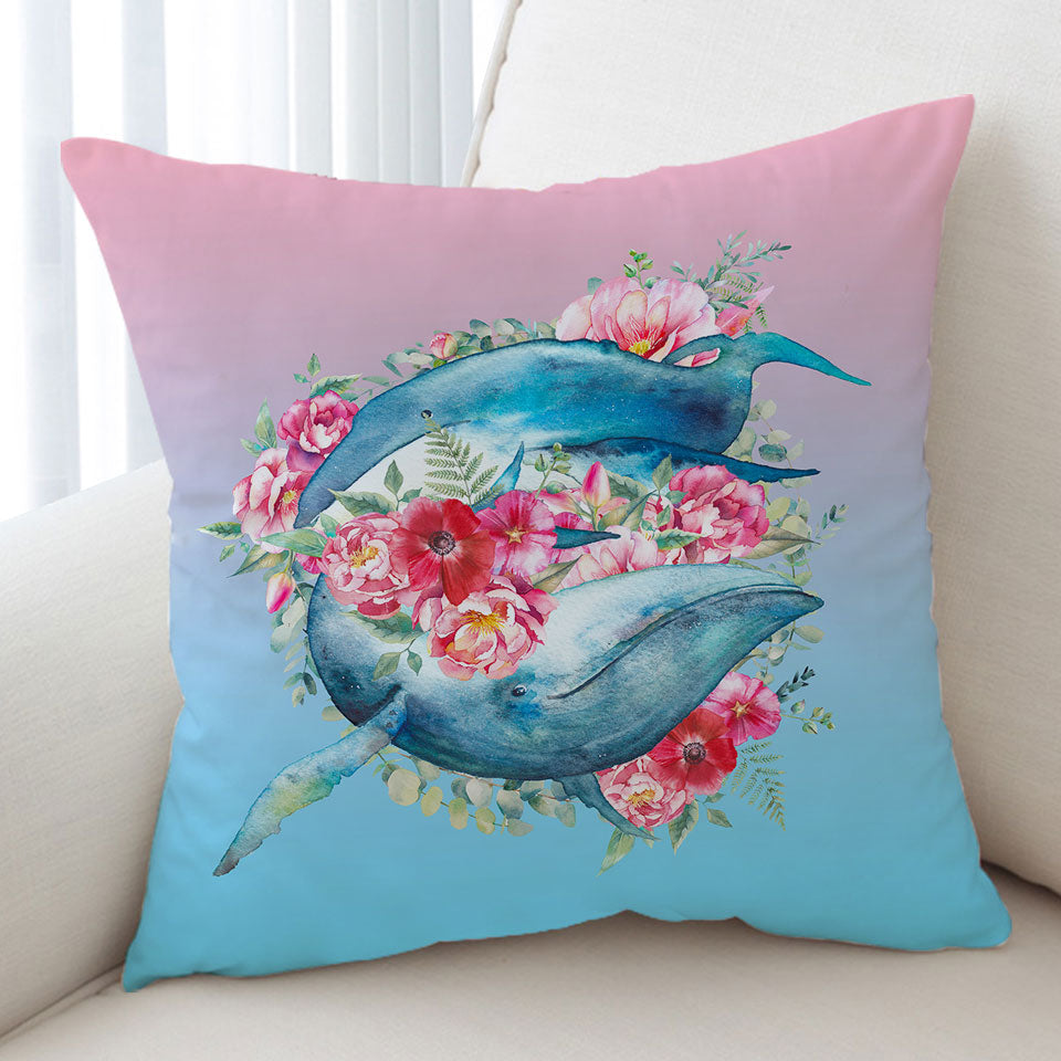 Floral Whales Cushions