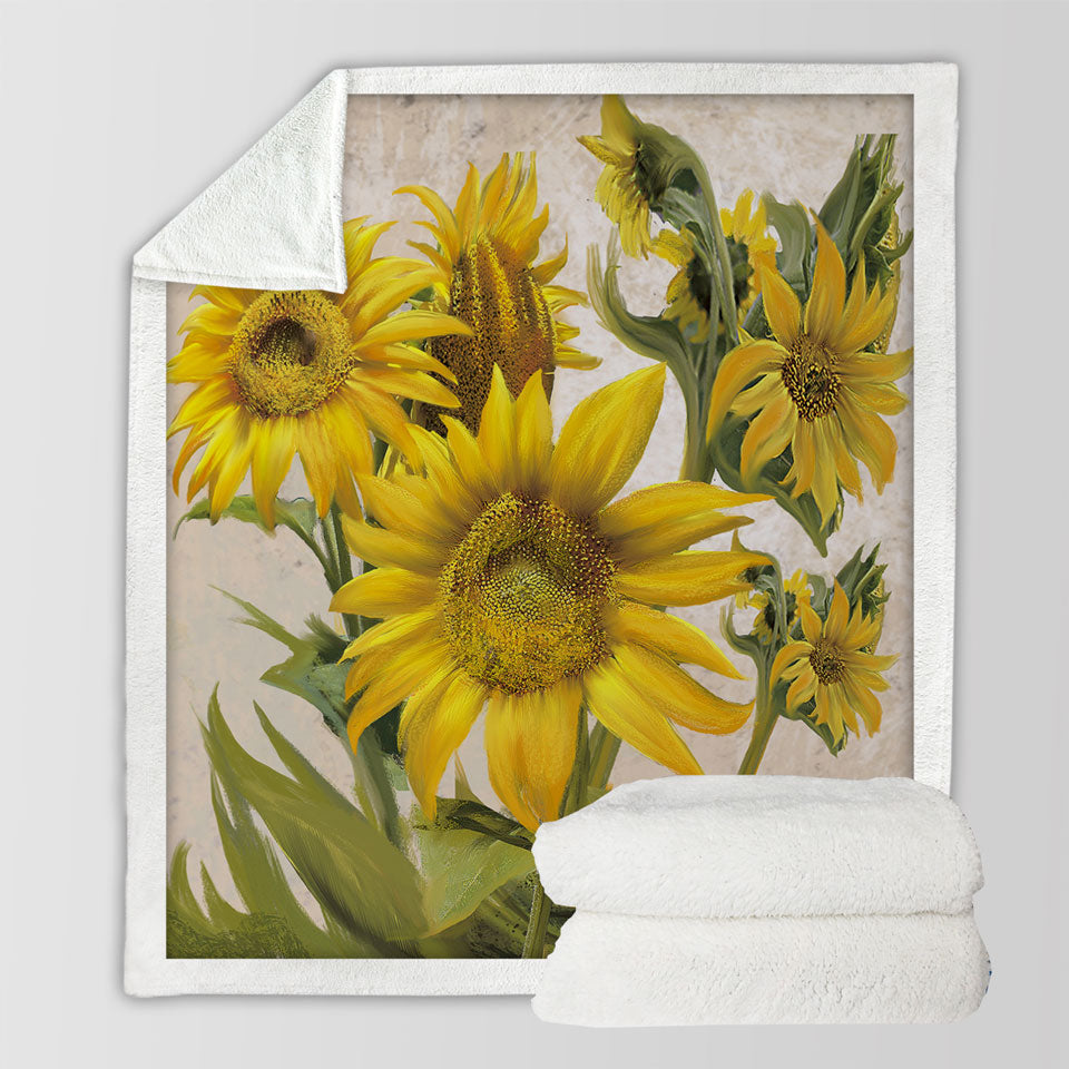 products/Flower-Art-Sunflower-Fleece-Blankets