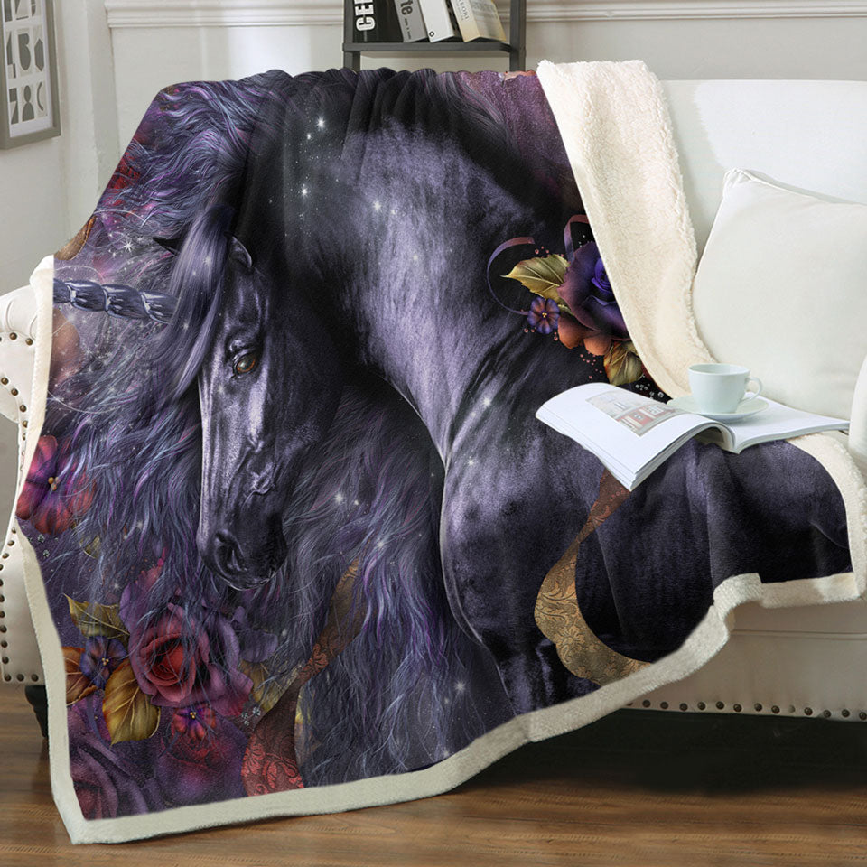 products/Flowers-Birds-and-Beautiful-Magical-Unicorn-Horse-Throws