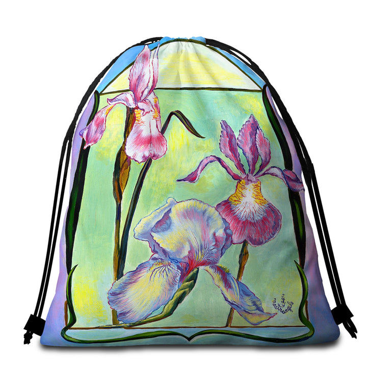 Tropical Leaf Beach Towel Bags Rawiri Unicorn