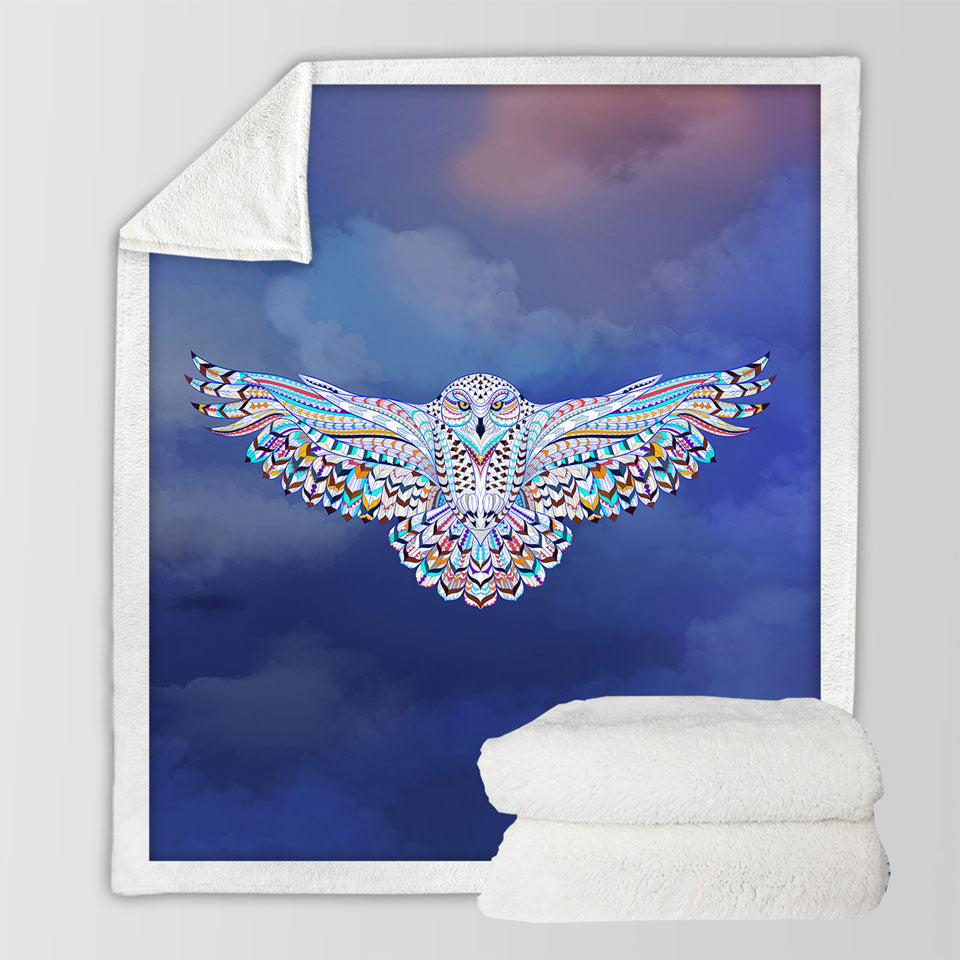 Flying Owl Sofa Blanket