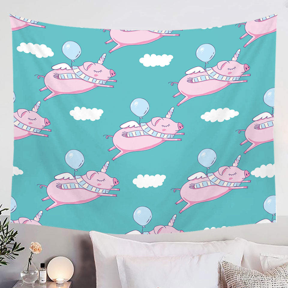 Flying Unicorn Pigs Wall Decor