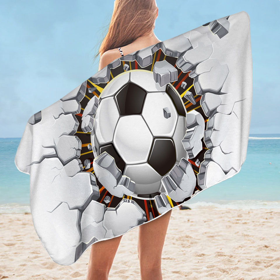 Football Microfiber Beach Towel