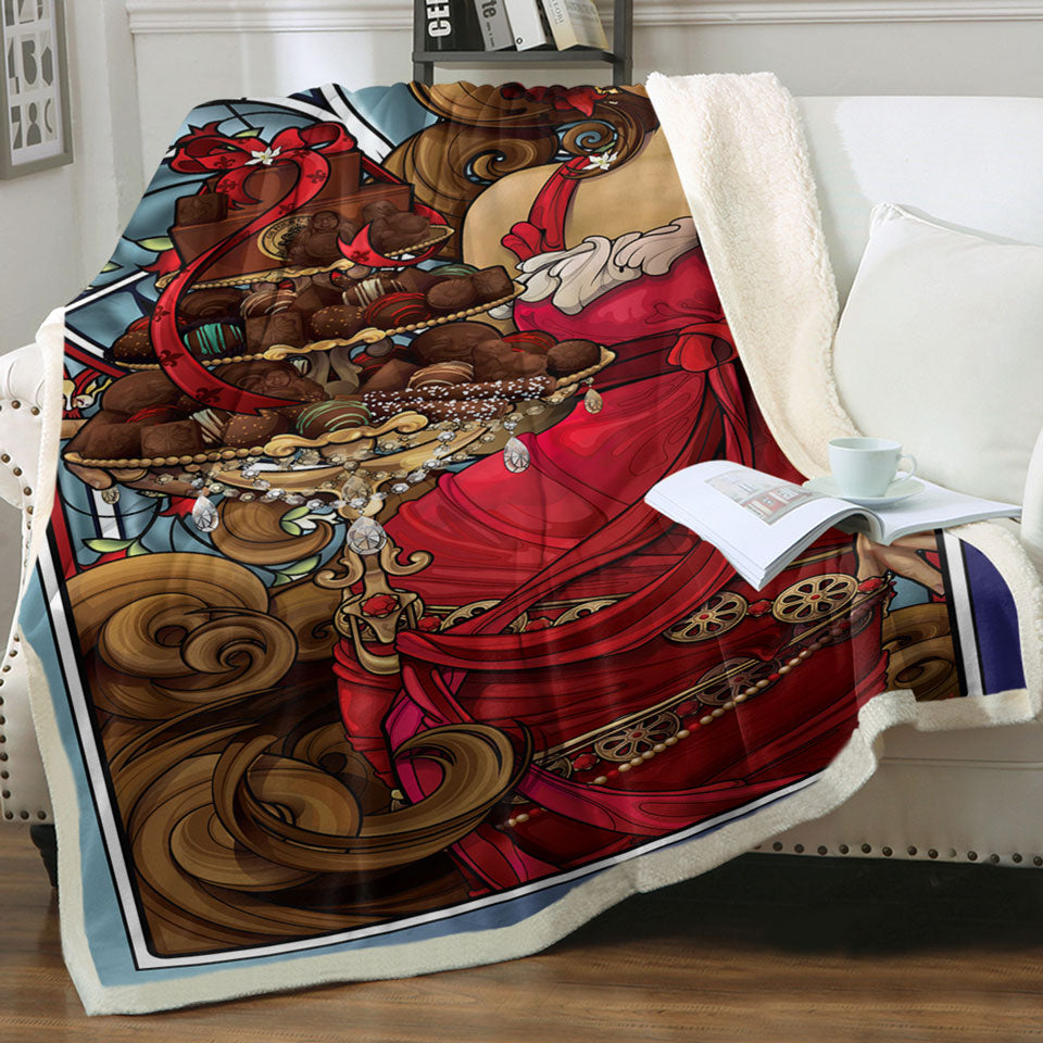 products/For-the-Love-of-Chocolate-Beautiful-Woman-Throw-Blanket