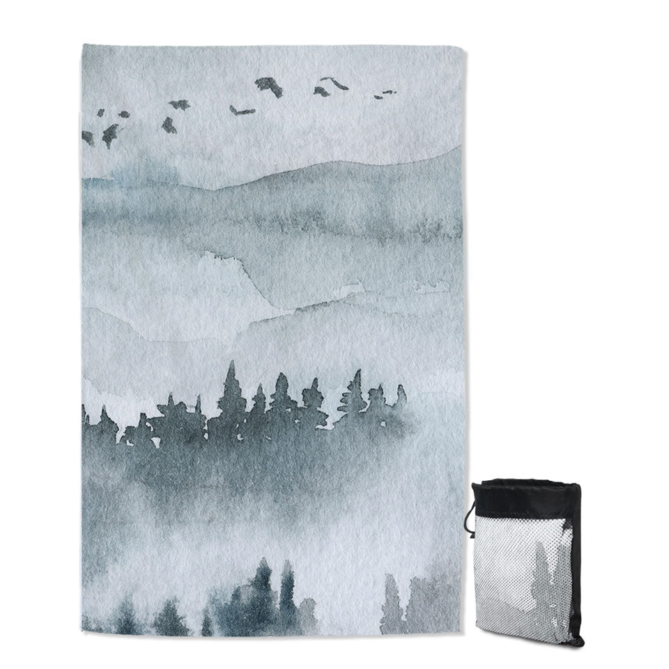 Forested Mountain Travel Beach Towel