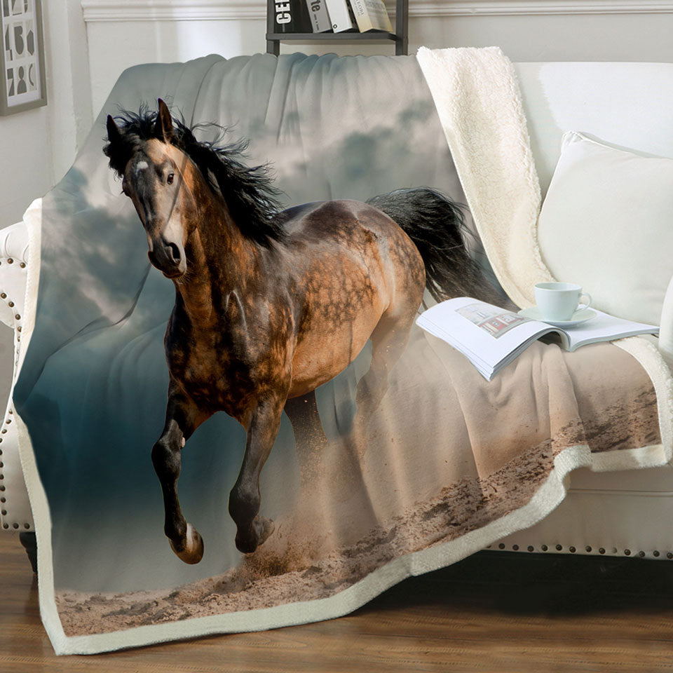 Free Spirit Running Horse Fleece Blankets