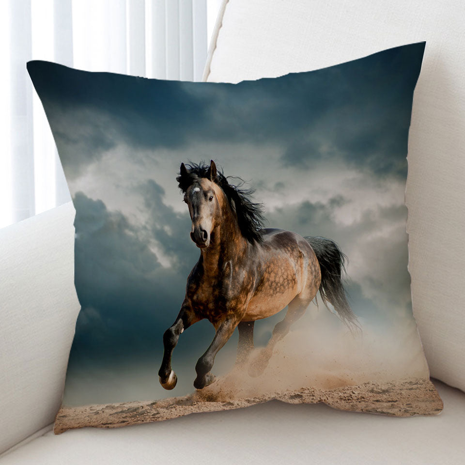 Free Spirit Running Horse Throw Pillow Cover