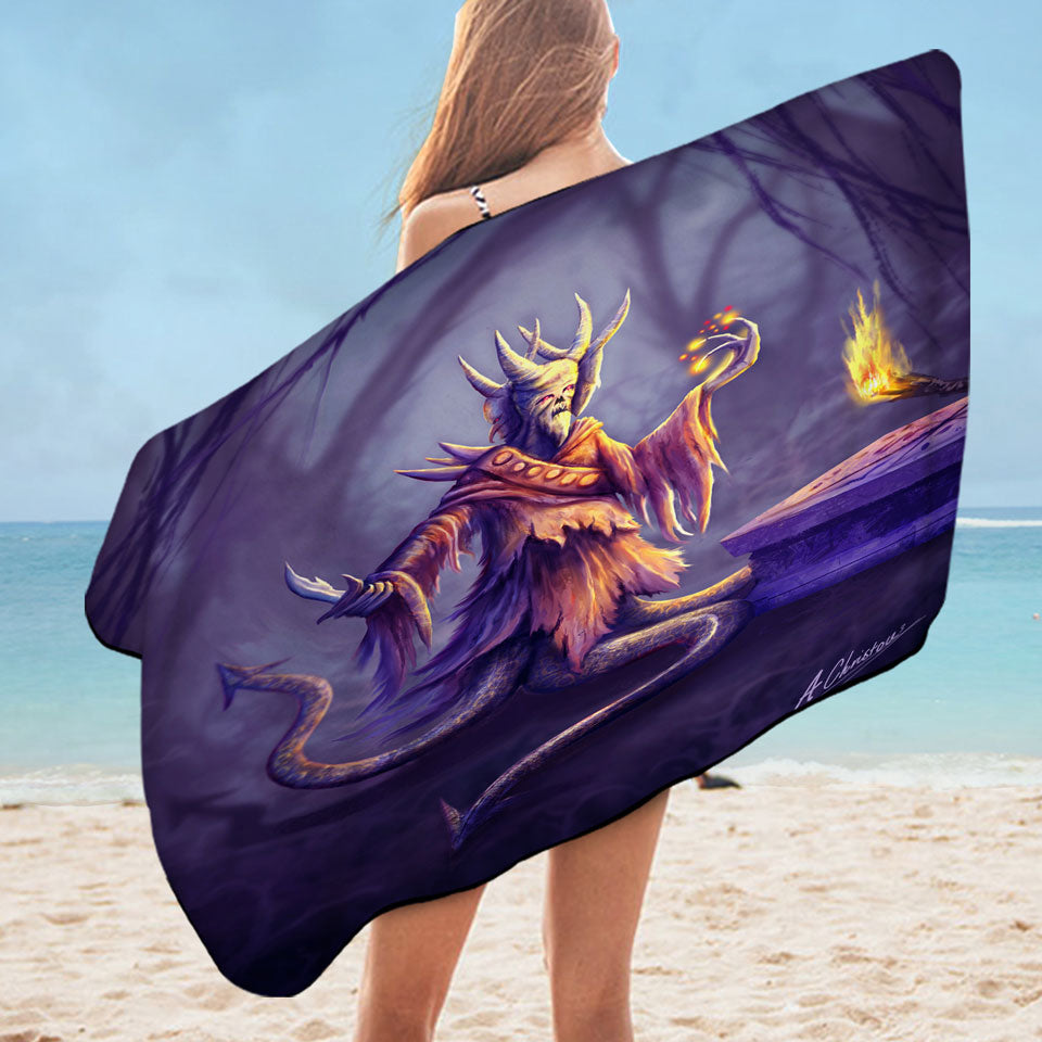 Frightening Fantasy Art Swims Towel Lord Altis the Monster
