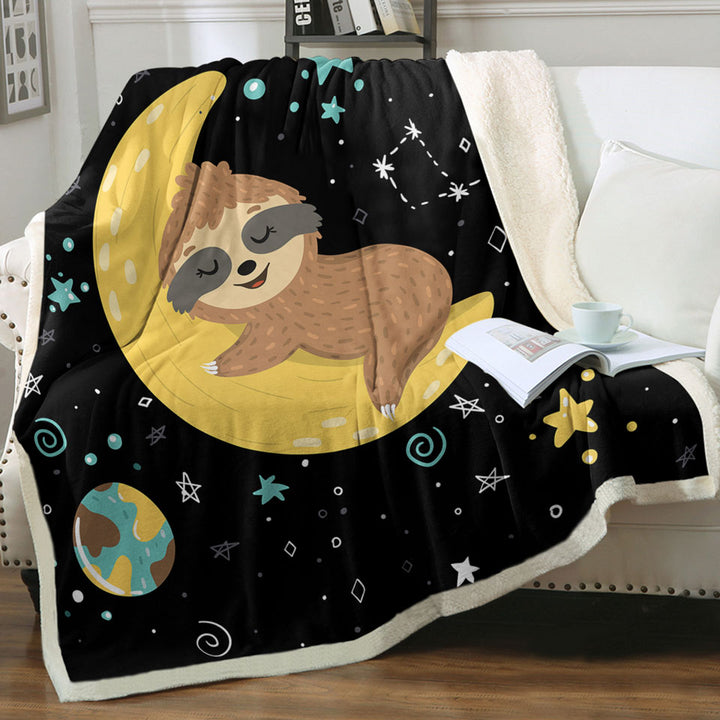 Funny Astronaut Sloth Childrens Throws
