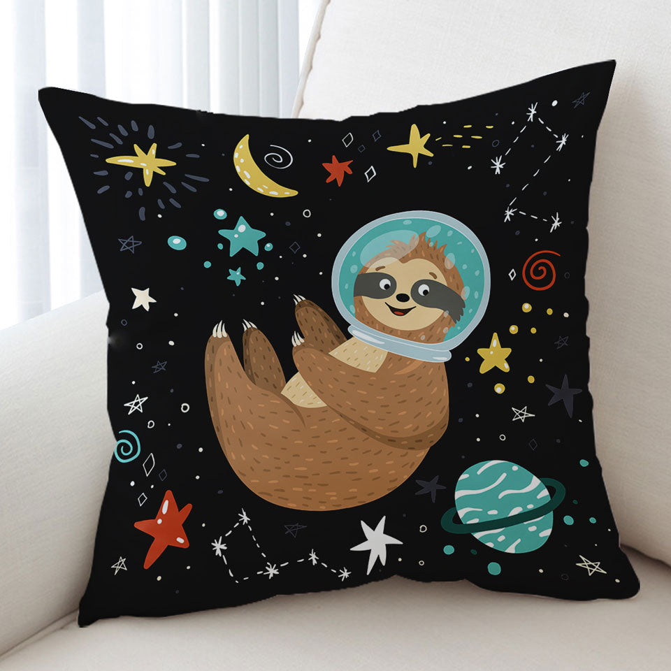 Funny Astronaut Sloth Cushion
