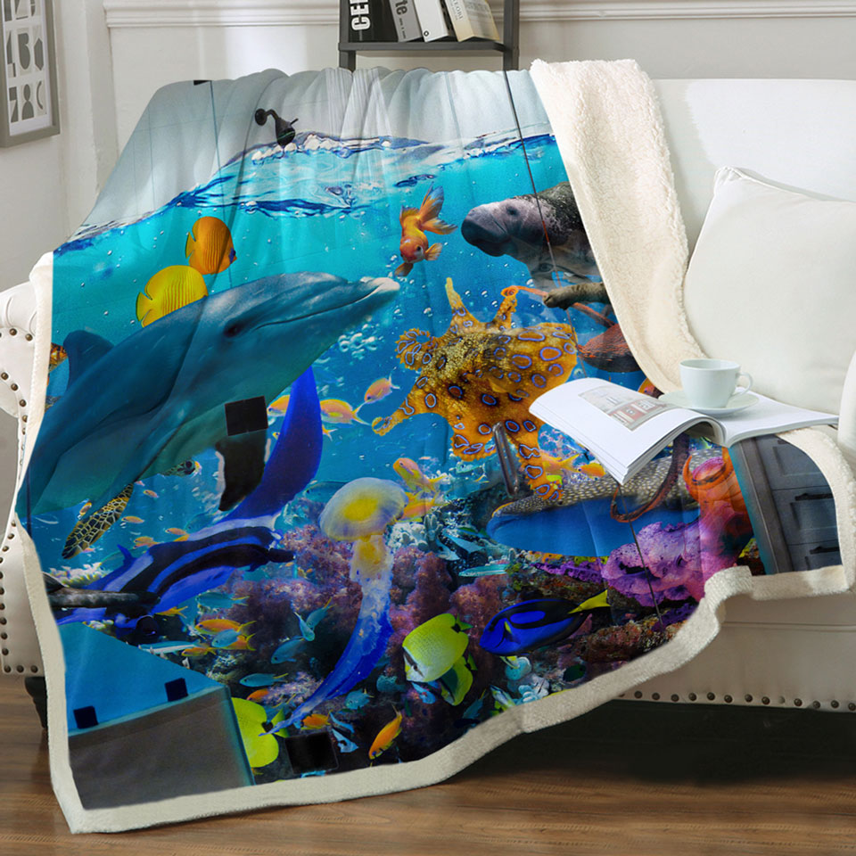 products/Funny-Blankets-Artwork-Crazy-Shower-Room-Marine-Life-and-Cat
