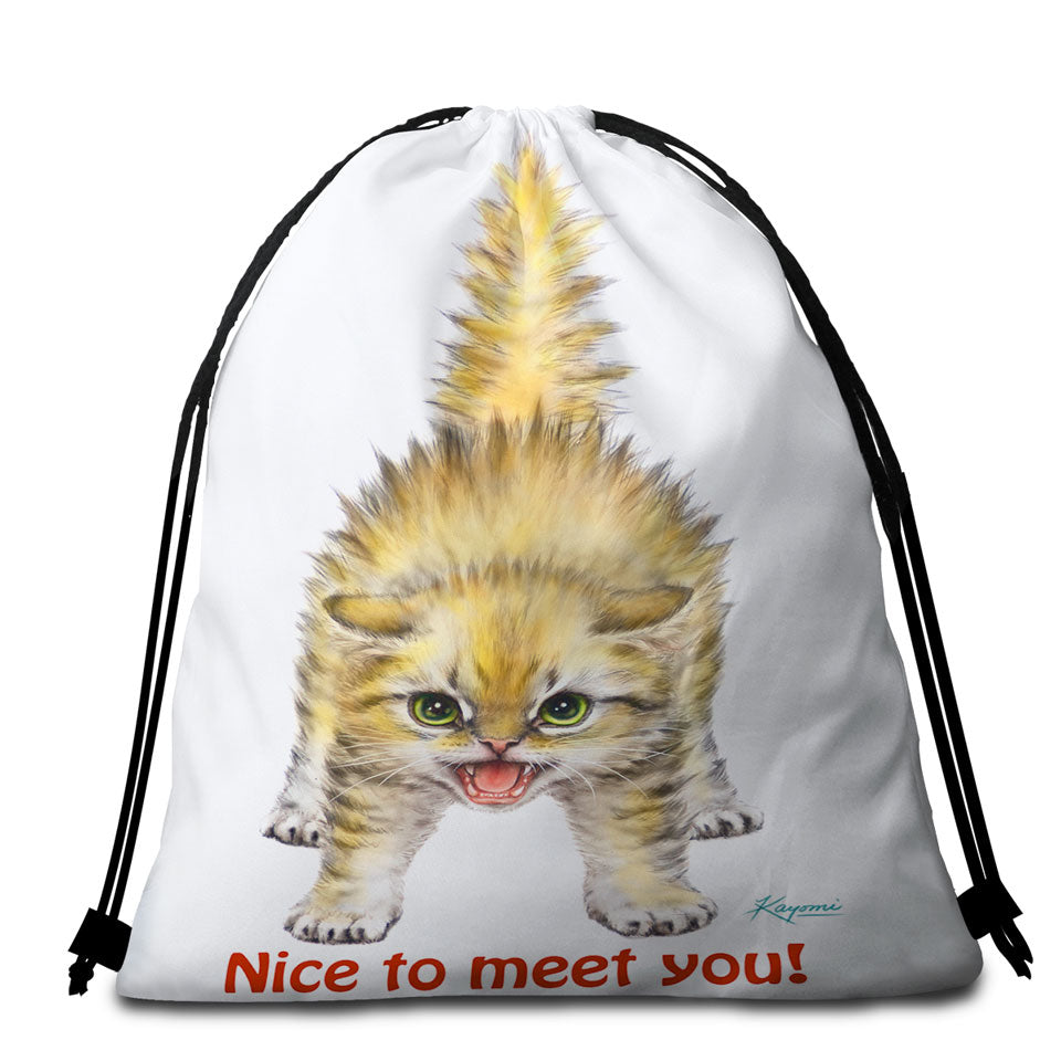 Funny Cats Aggressive Kitten Beach Towel Pack