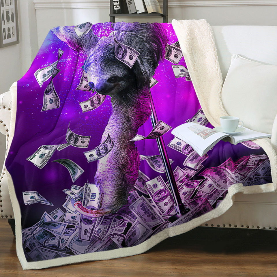 products/Funny-Cool-Art-Dancing-Pole-Sloth-Blankets