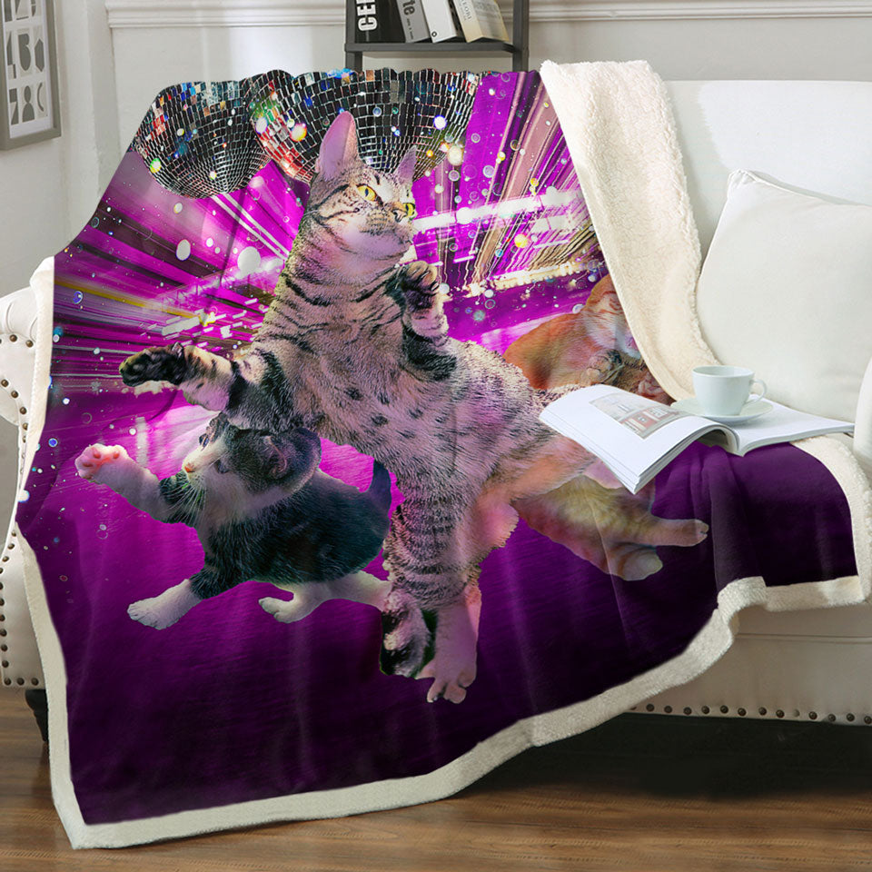 products/Funny-Cool-Party-Disco-Cat-Sherpa-Blanket