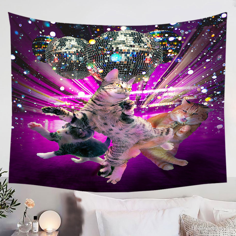 Funny-Cool-Party-Disco-Cat-Tapestry-Wall-Decor-Prints