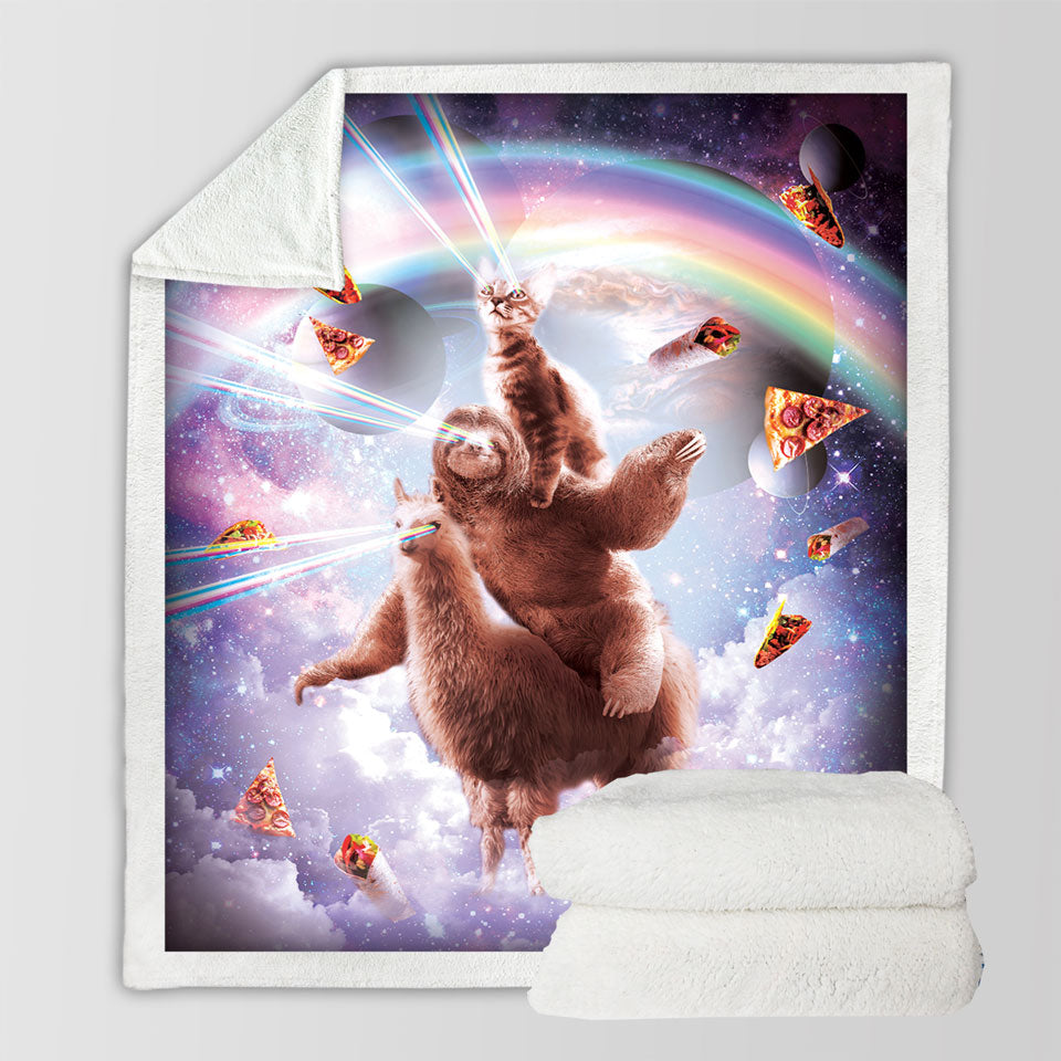 products/Funny-Couch-Throws-Crazy-Art-Space-Cat-Riding-a-Sloth-Riding-a-Llama