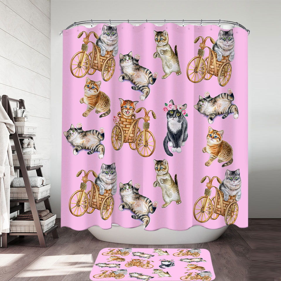 Funny Cute Cats Shower Curtains