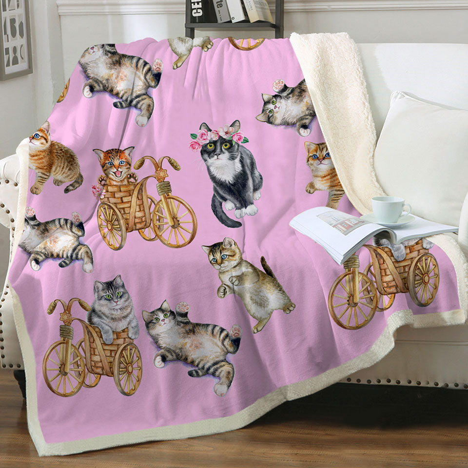 Funny Cute Cats Throws