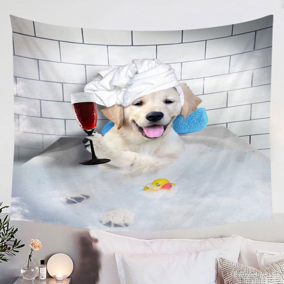 Funny-Cute-Golden-Retriever-Wall-Decor-Dog-Bath