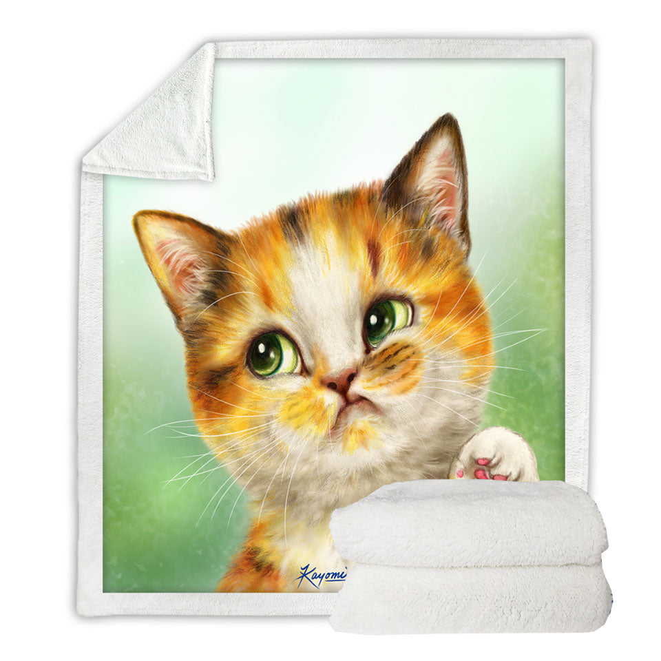 Funny Decorative Blankets Cats Whatever the Unsatisfied Kitten