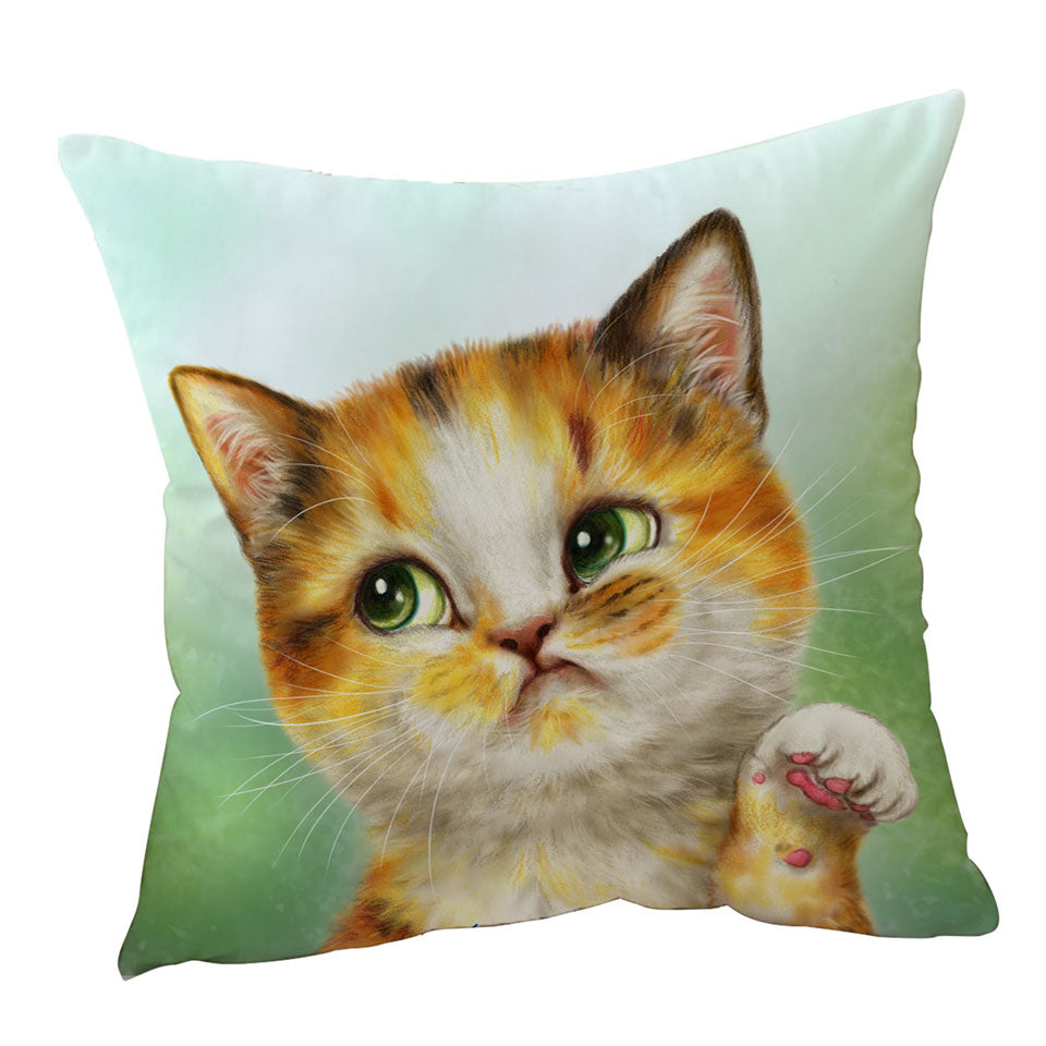 Funny Decorative Pillows Cats Whatever the Unsatisfied Kitten