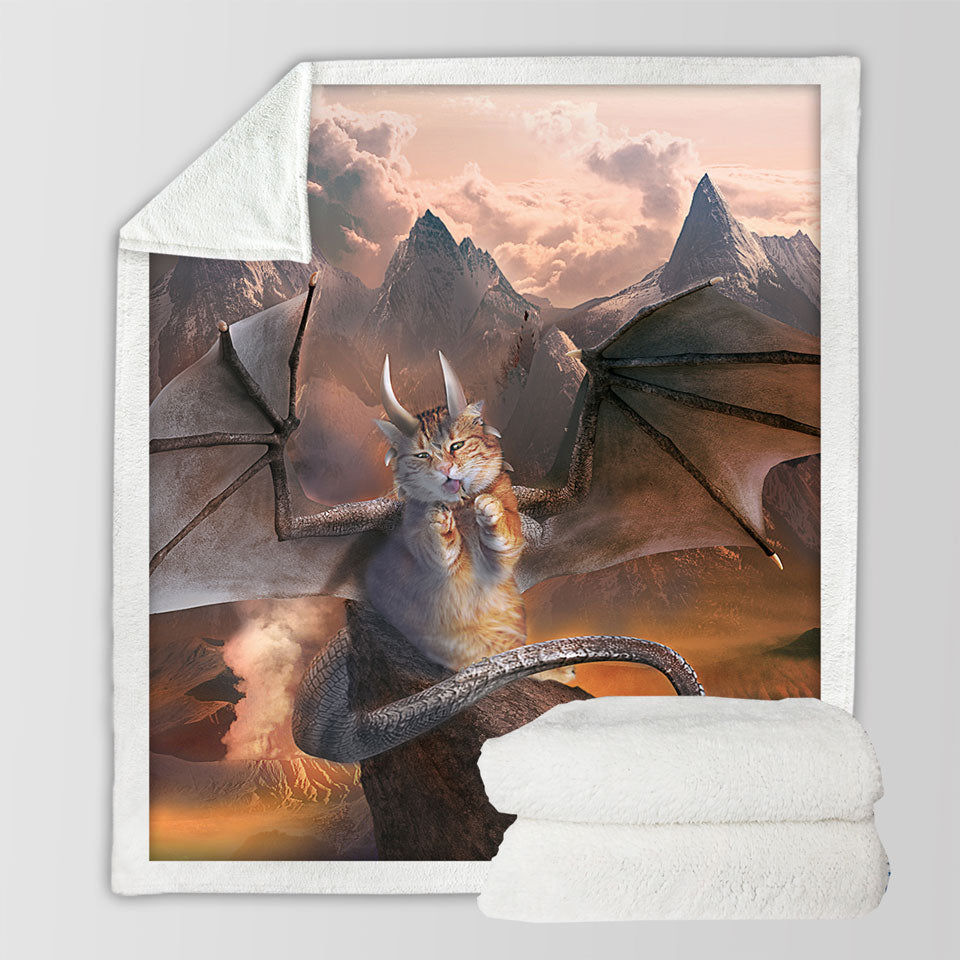 products/Funny-Fantasy-Couch-Throws-Art-Evil-Dragon-Kitty-Cat