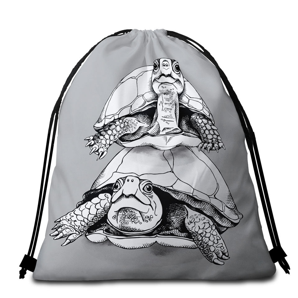 Funny Looking Turtle Beach Bags and Towels