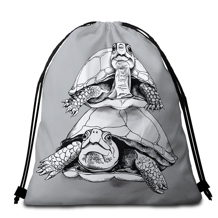 Funny Looking Turtle Beach Bags and Towels