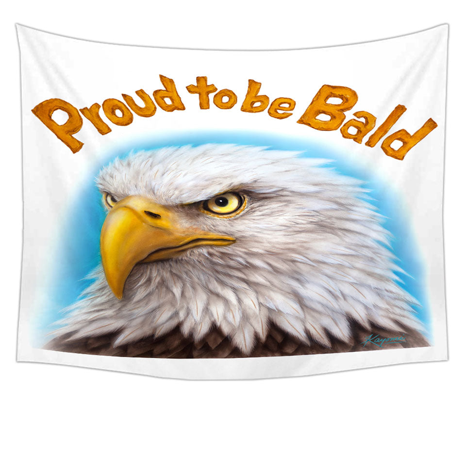 Funny Mens Design Proud to be Bald Eagle Tapestry