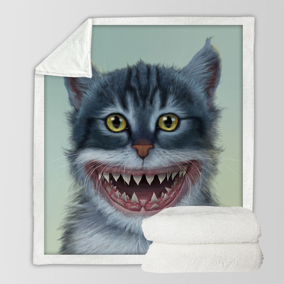 products/Funny-Sherpa-Blanket-and-Cool-Animal-Artwork-Sharkitten-Shark-vs-Cat