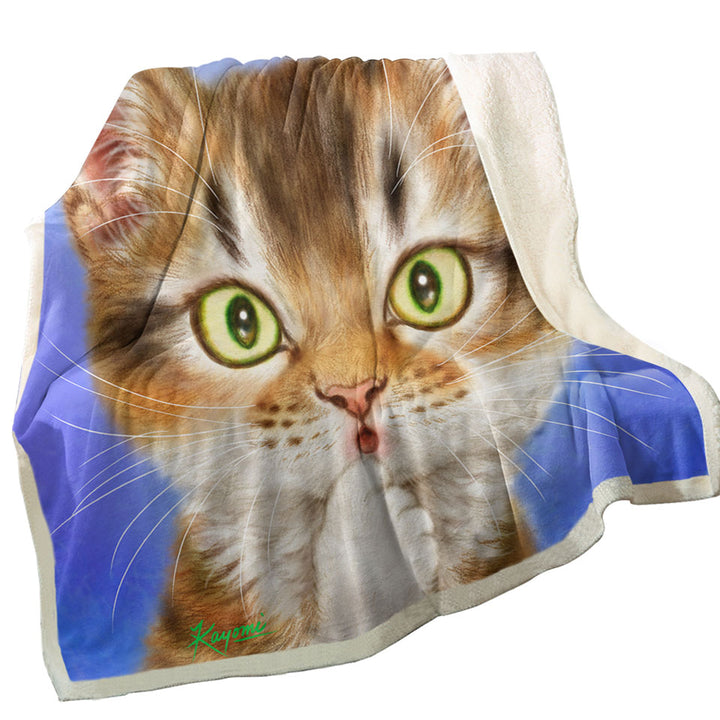 Funny Throws Cat Faces Drawings Surprised Kitten
