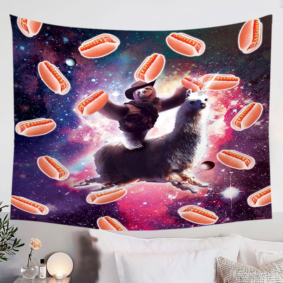 Funny-Wall-Decor-Hot-Dogs-Space-Cowboy-Sloth-on-Llama-Unicorn