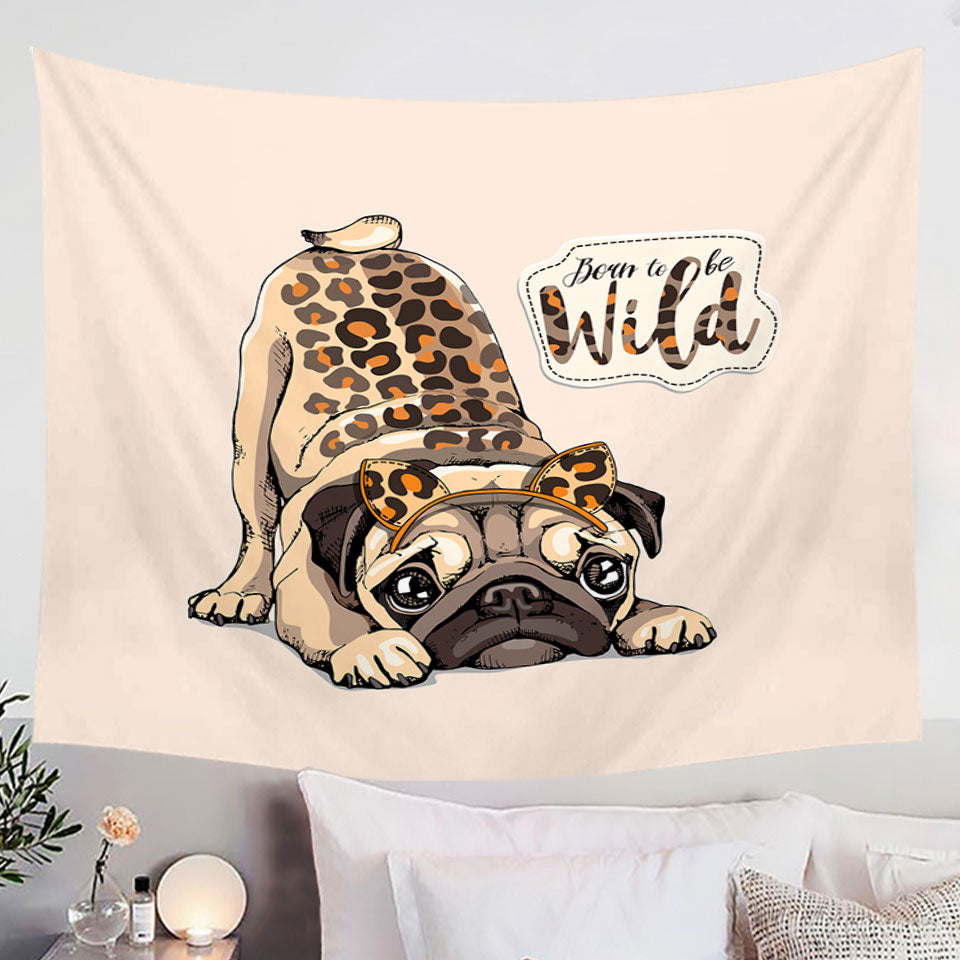 Funny Tapestry with Cool Sloth in Space