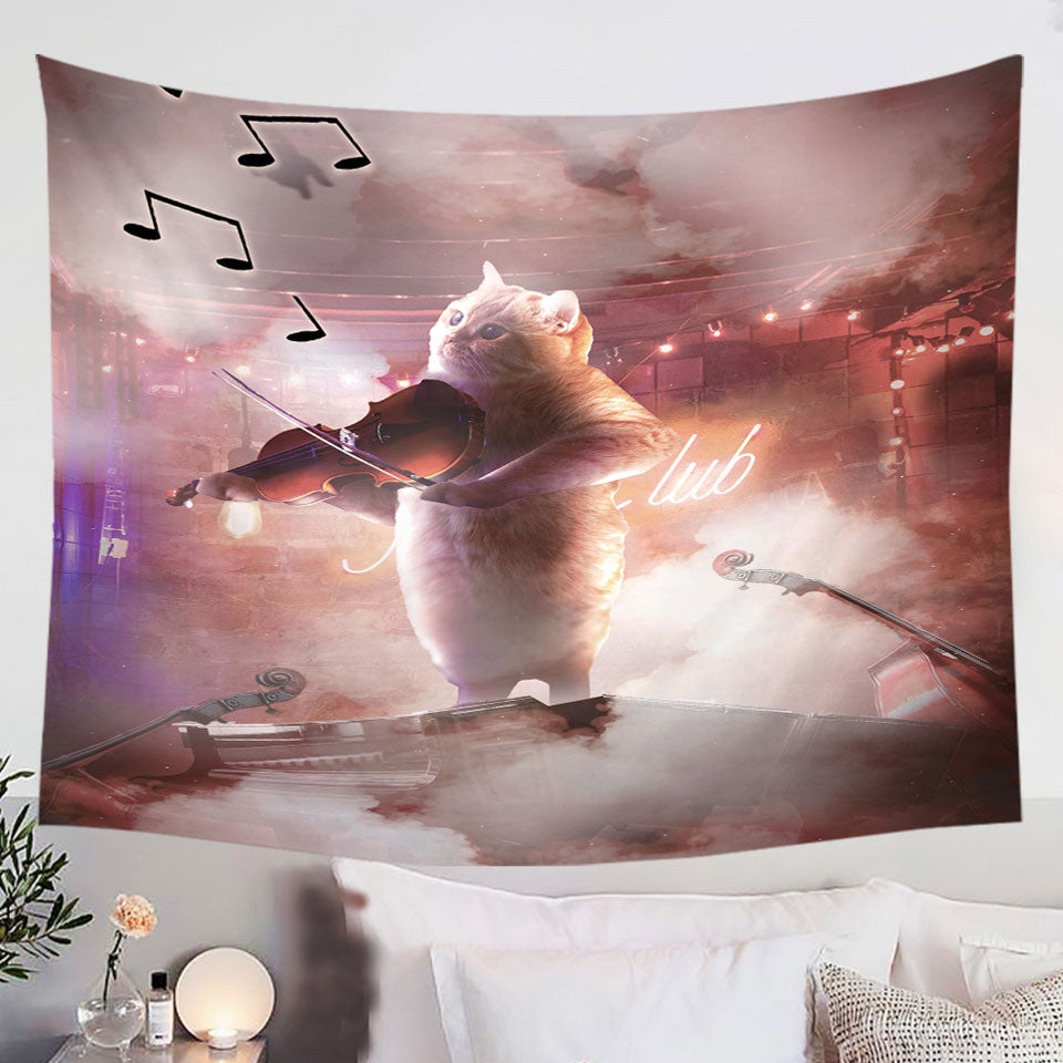 Funny-and-Cute-Wall-Decor-Cat-Playing-Violin