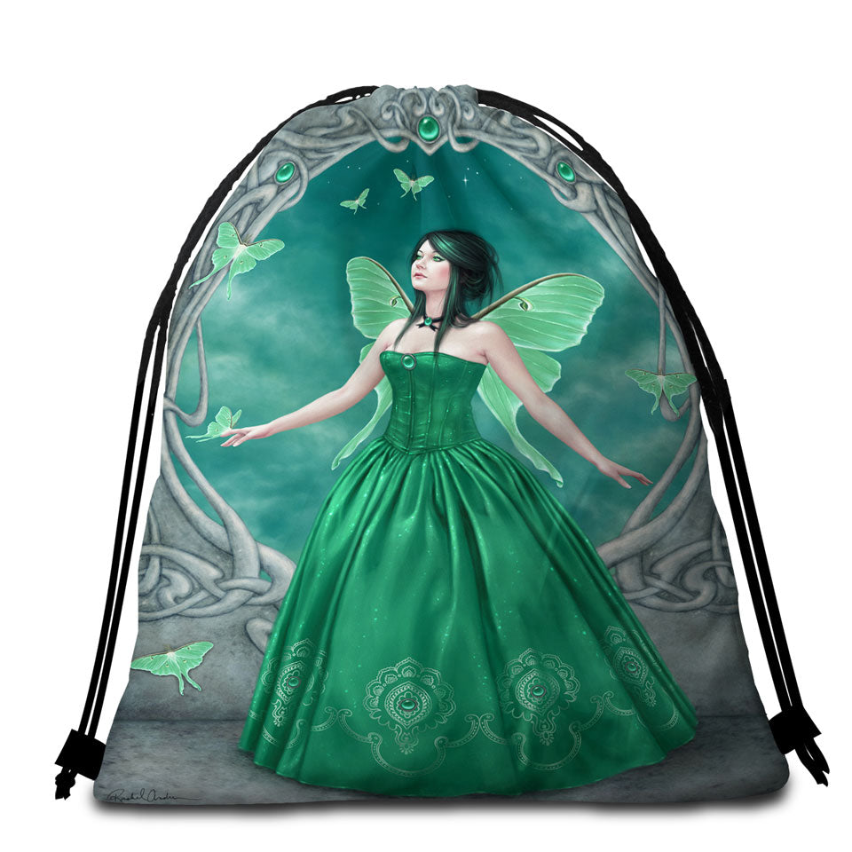 Beach Towel Bags Fantasy Art Dragon Echoes of Light