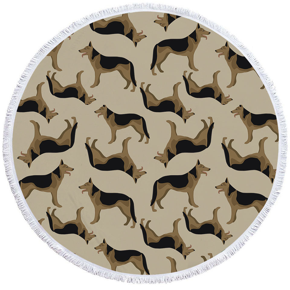 German Shepherd Dog Beach Towels
