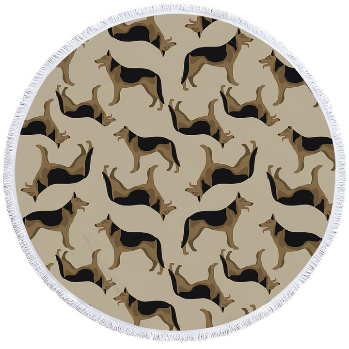German Shepherd Dog Beach Towels