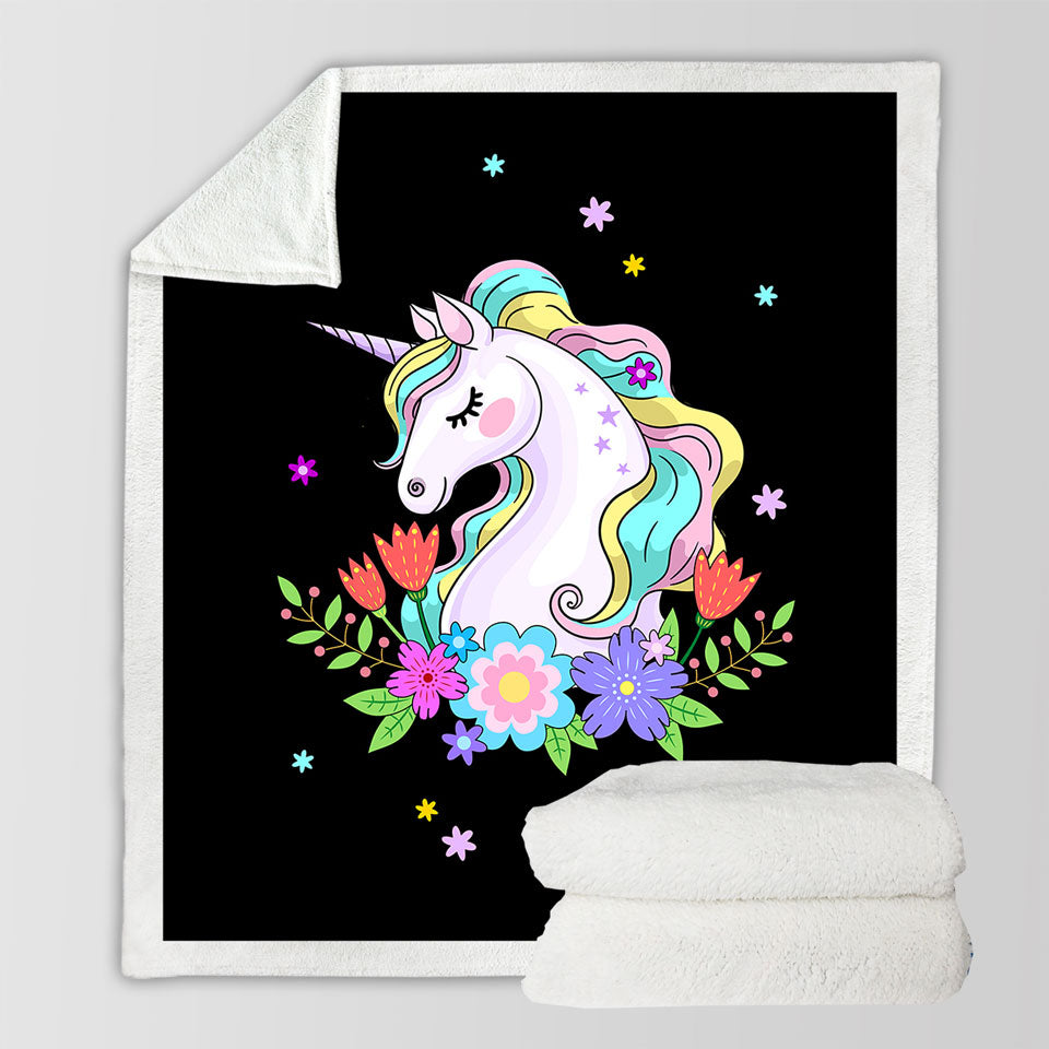 Girlish Flowers and Unicorn Blankets for Girls