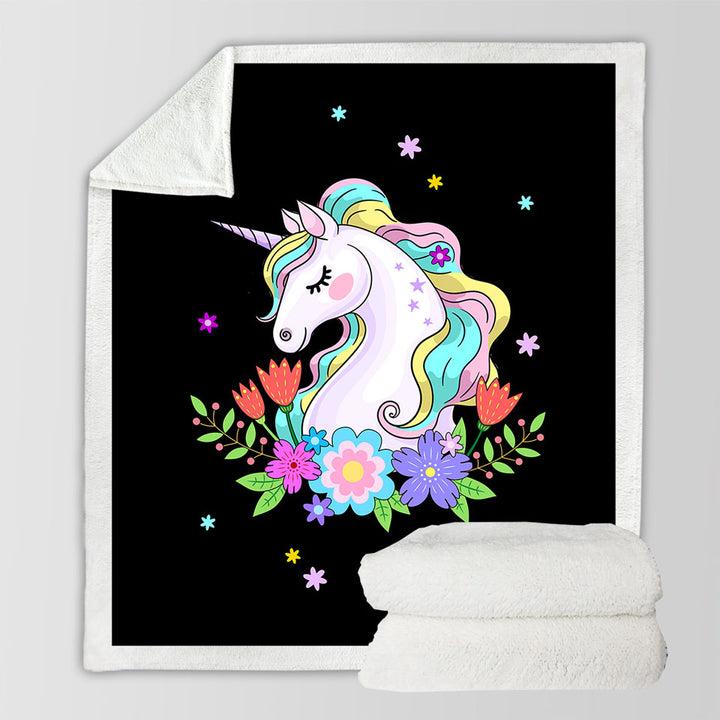 Girlish Flowers and Unicorn Blankets for Girls