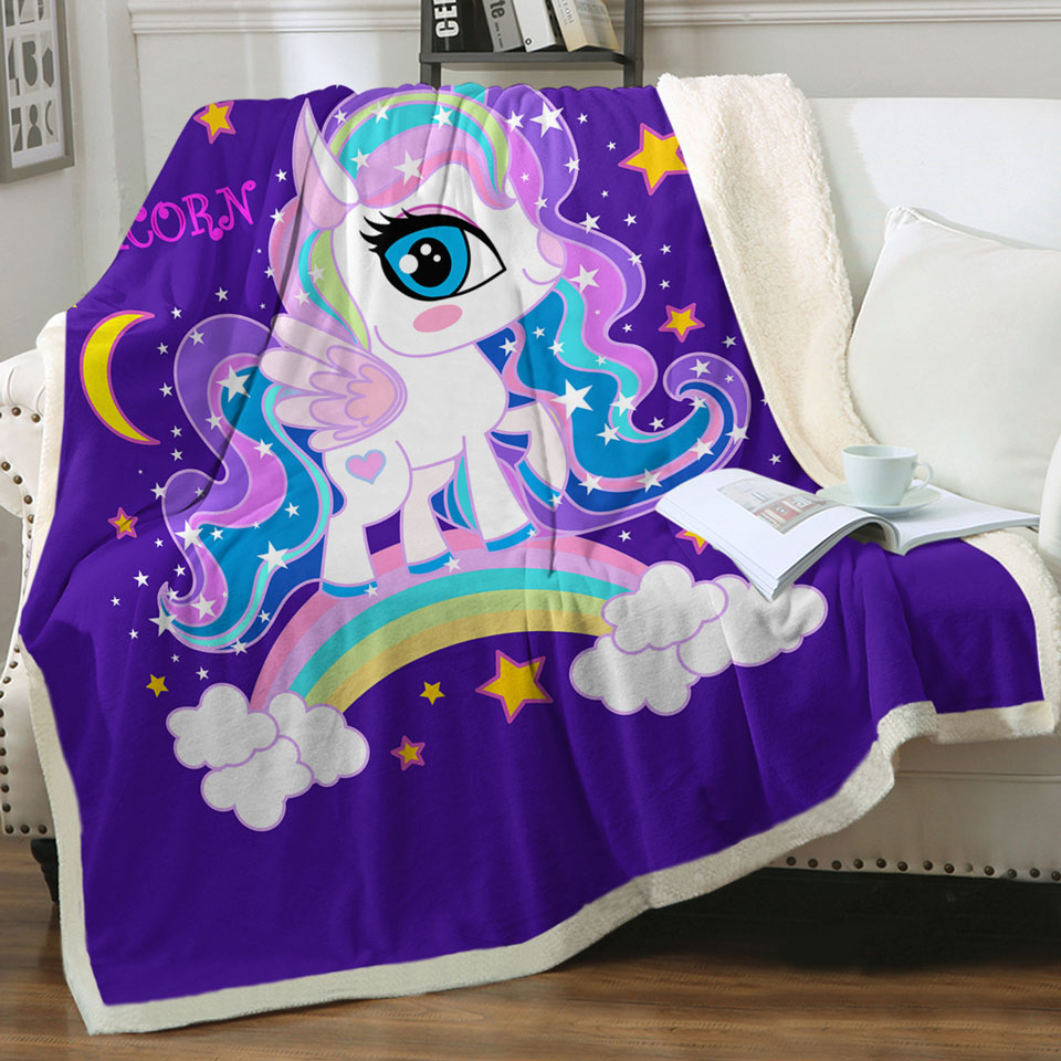 Girlish Throws Little Unicorn