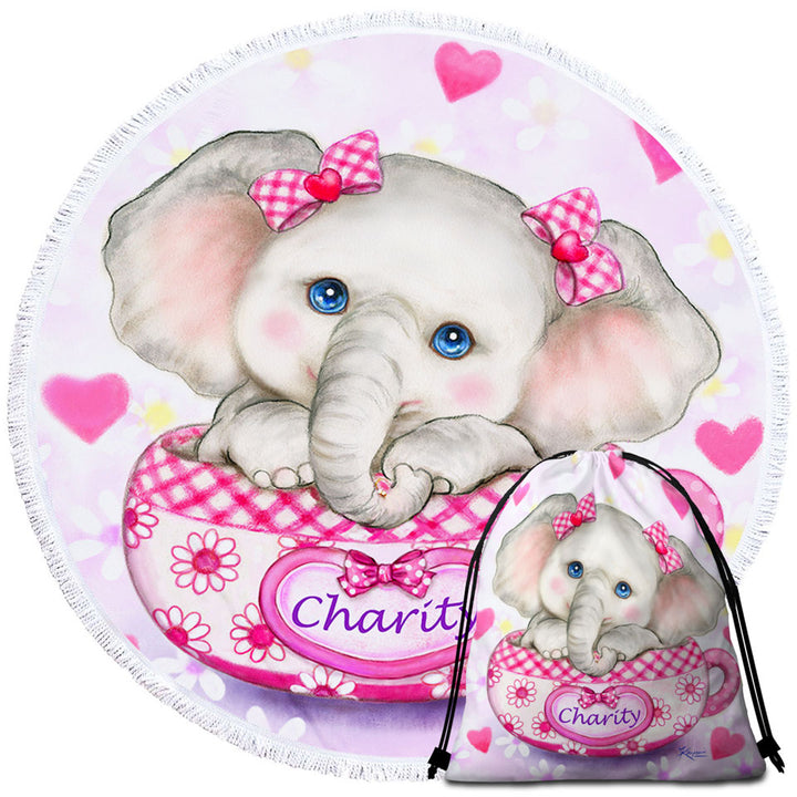 Girls Beach Towels Kids Inspiring Design Cute Girly Elephant
