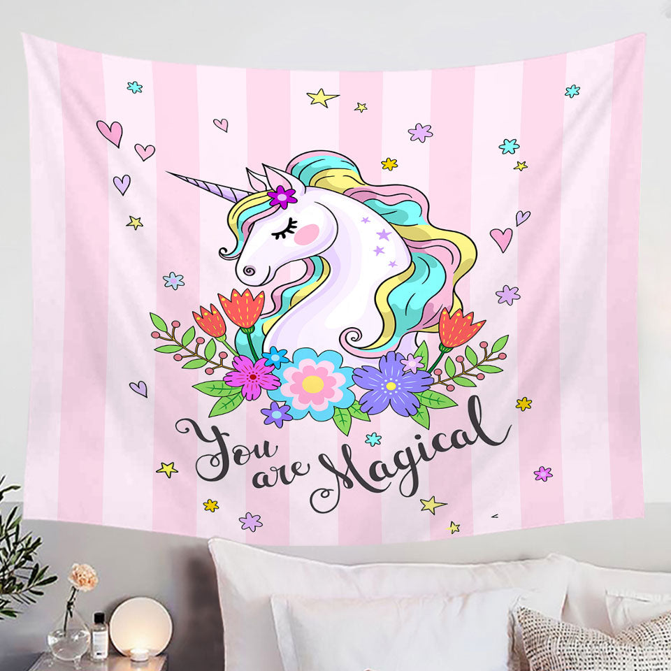 Girls Home Wall Decor You are Magical Girly Unicorn