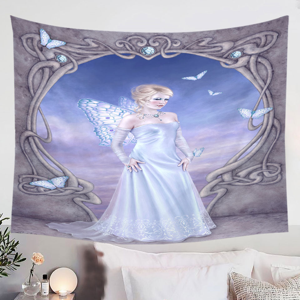 Girly-Wall-Decor-Butterflies-and-White-Diamond-Butterfly-Girl