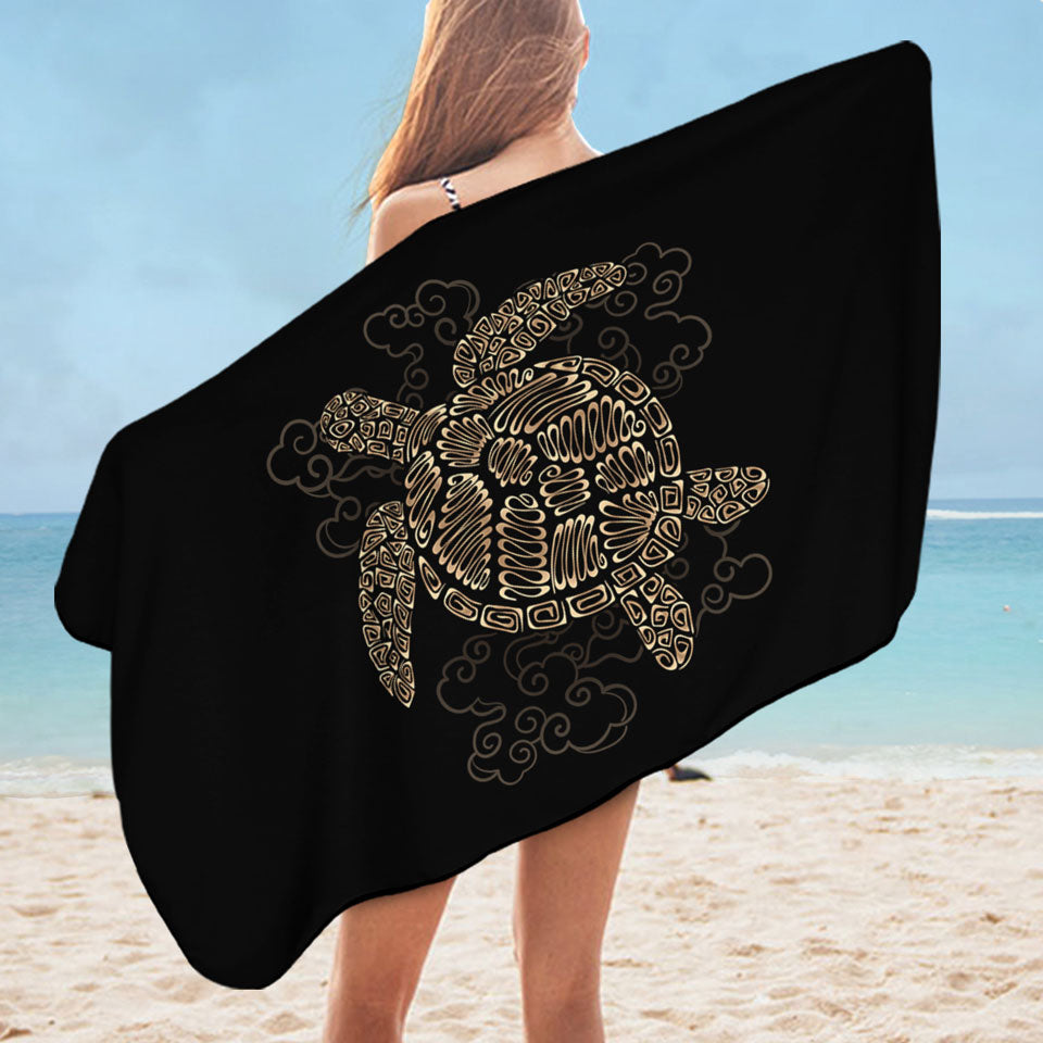 Golden Turtle Beach Towel