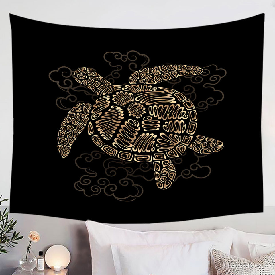 Green and Yellow Pineapples Tapestry