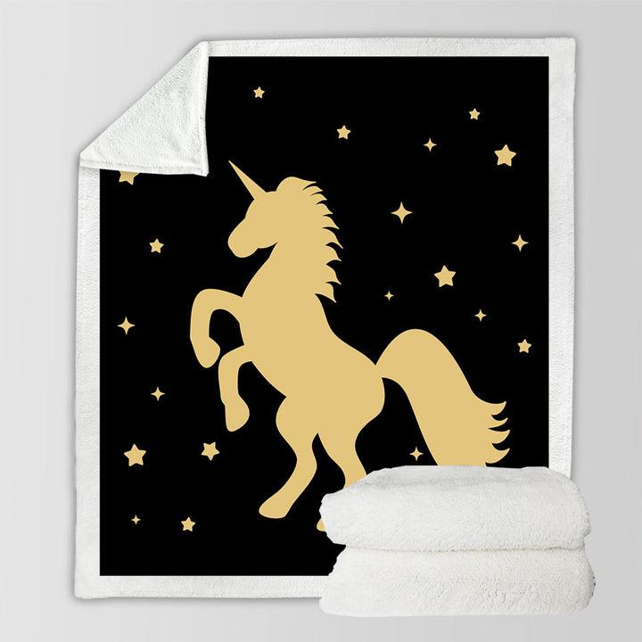 Golden Unicorn Children Throws