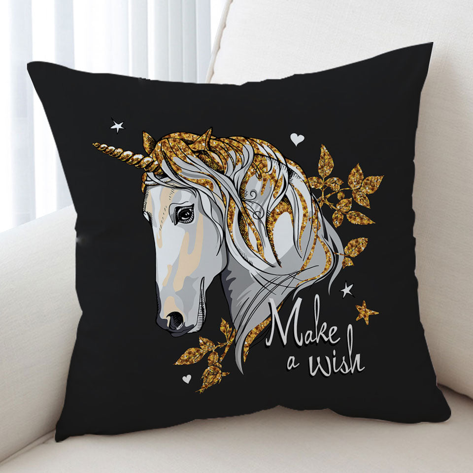 Golden Unicorn Cushion Cover