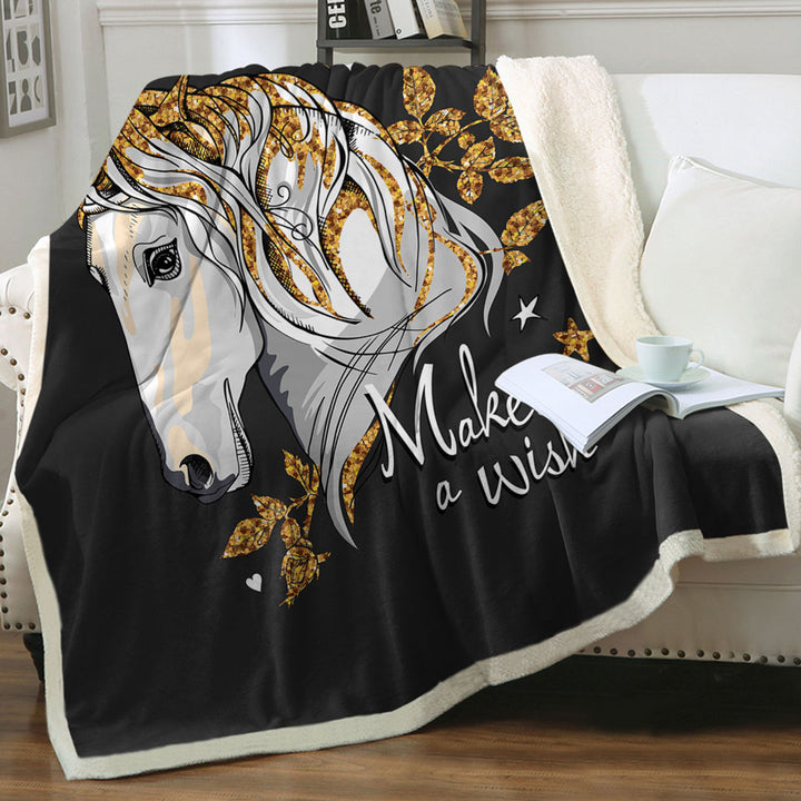 Golden Unicorn Girls Throws