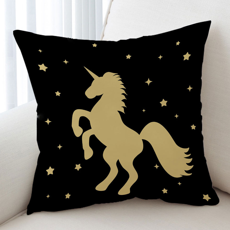 Golden Unicorn Throw Cushions