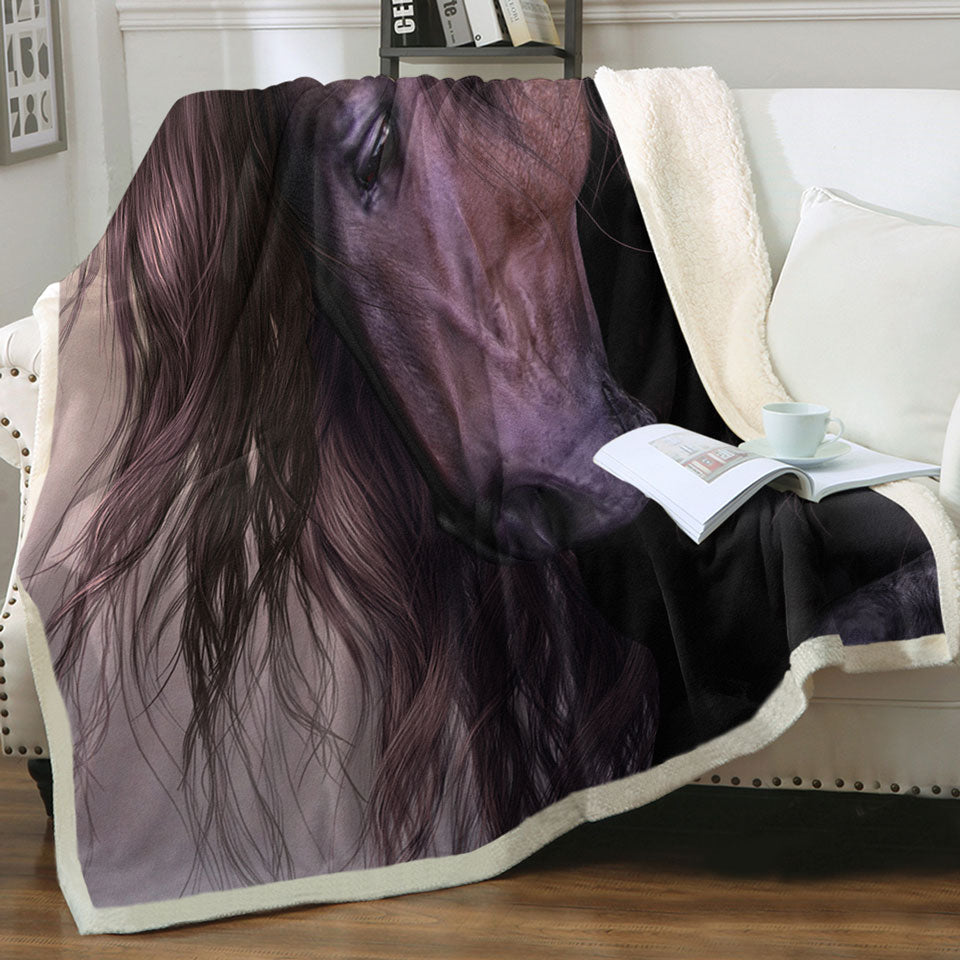 products/Gorgeous-Long-Haired-Brown-Horse-Throws